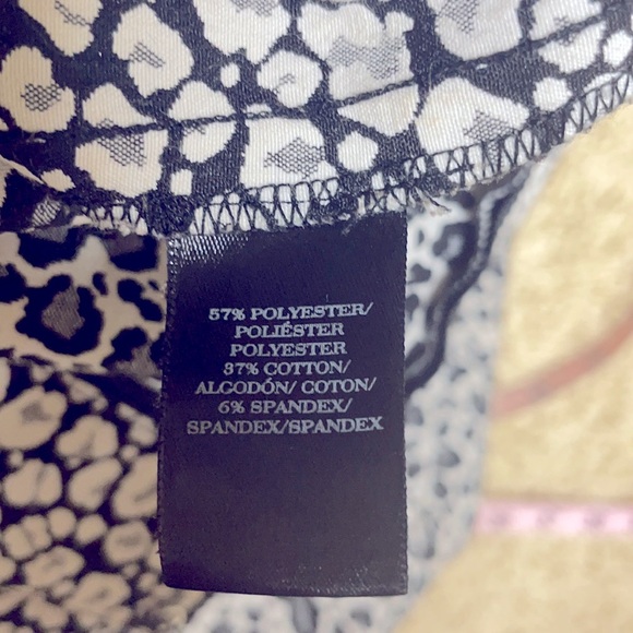 Ann Taylor Animal Print Pencil Skirt Zipper Accent Leopard Black Gray Size 10 - Picture 12 of 15